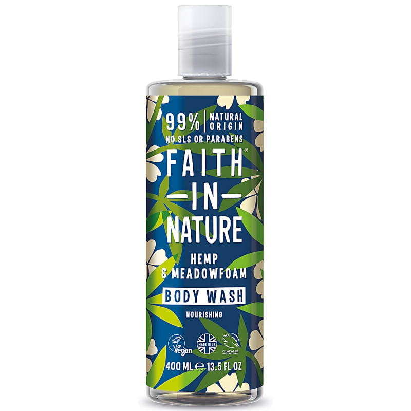 Přírodní sprchový gel konopí a mokřadka 400ml Faith in Nature