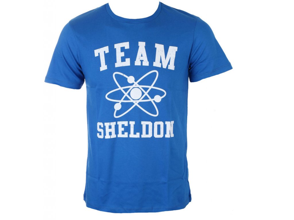 Pánské tričko The Big Bang Theory|Teorie velkého třesku: Team Sheldon modré  bavlna - NETfotbal.cz
