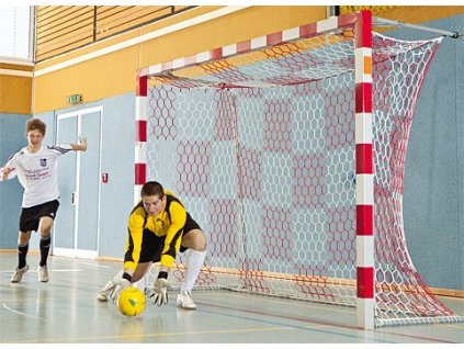 Branková síť na futsal a házenou 3,5 mm polypropylen, plástvová oka, šachovnice