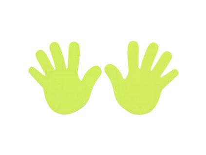 Hand značka na podlahu žlutá (Balení 1 pár)