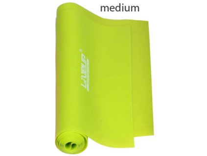 Aerobic guma posilovací guma 120 x 15 cm  zelená (Rozměr M)