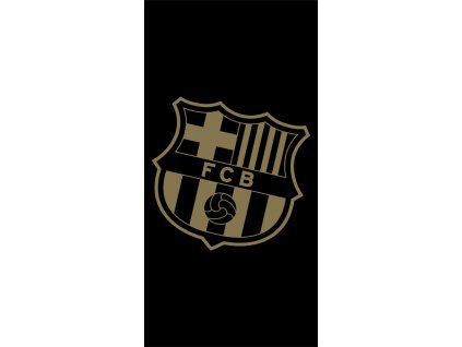 Osuška FC Barcelona 21 black logo 70x140cm