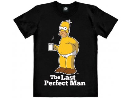 Pánské tričko The Simpsons: Homer - Last Perfect Man  černé