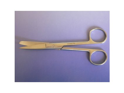 Nůžky chirurgické hrotnato tupé zahnuté - 13 cm