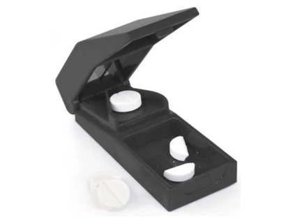 Dělič tablet s úložným boxem na léky