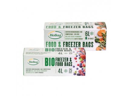 kompostovateľné vrecká na mrazenie potravín Biobag