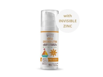 Opaľovacie telové mlieko Baby & Family SPF 30 (50ml) WoodenSpoon