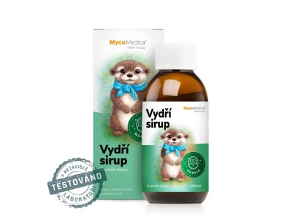 Vydrí sirup MycoMedica 200 ml – podpora hrdla, mandlí a lymfatického systému