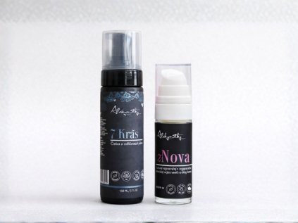 Kompletná pleťová rutina krém Znova + čistiaca pena 7krás Alchymistky (set)