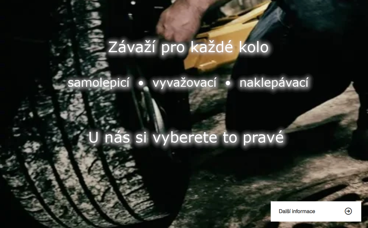 Závaží na vyvážení kol