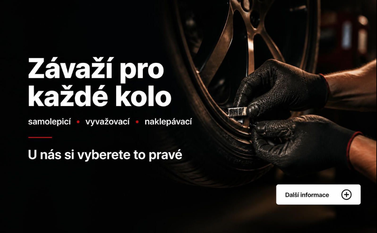Závaží na vyvážení kol