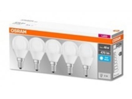OSRAM LED BASE CL P Fros. 5,7W 840 E14 470lm 4000K (CRI 80) 10000h A+ (Krabička 5ks)