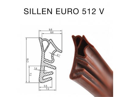 Těsnění SILLEN EURO 512 V bílá silikon