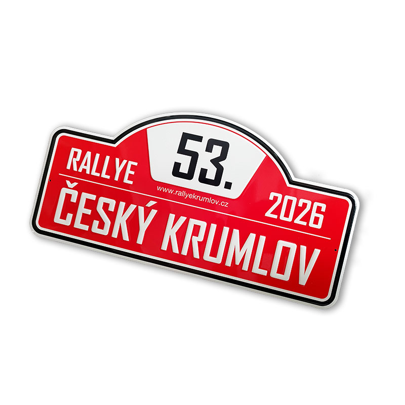 Rallyeschild 53. (Alu), 40x20 cm