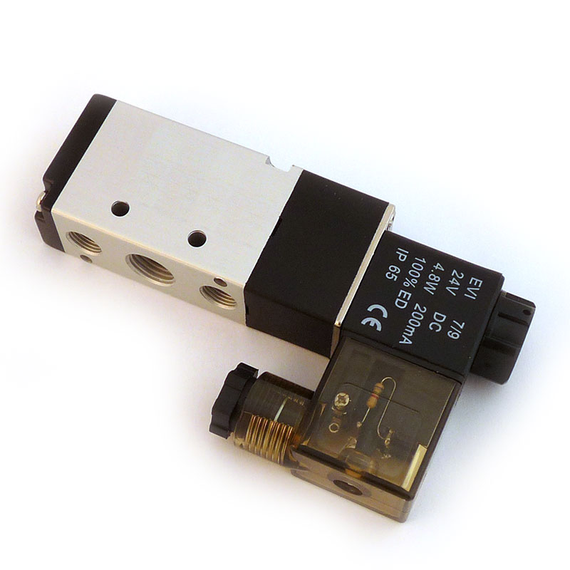 Magnetventil 5/2 4V210 1/4" für pneumatische Zylinder AC - 24V