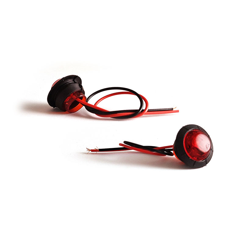 LED světlo kulaté červené 12-24V
