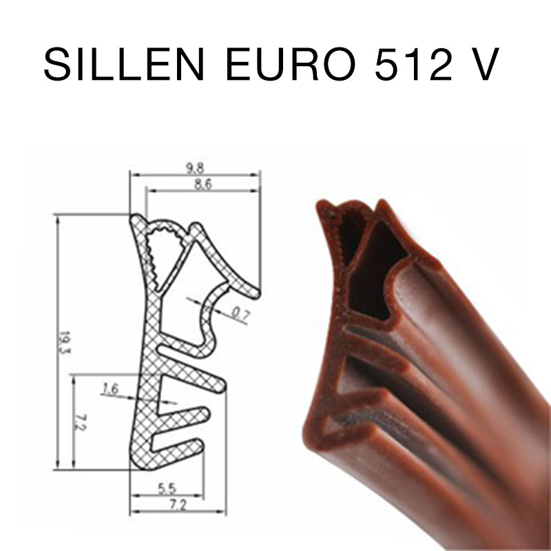 Těsnění SILLEN EURO 512 V bílá - silikon