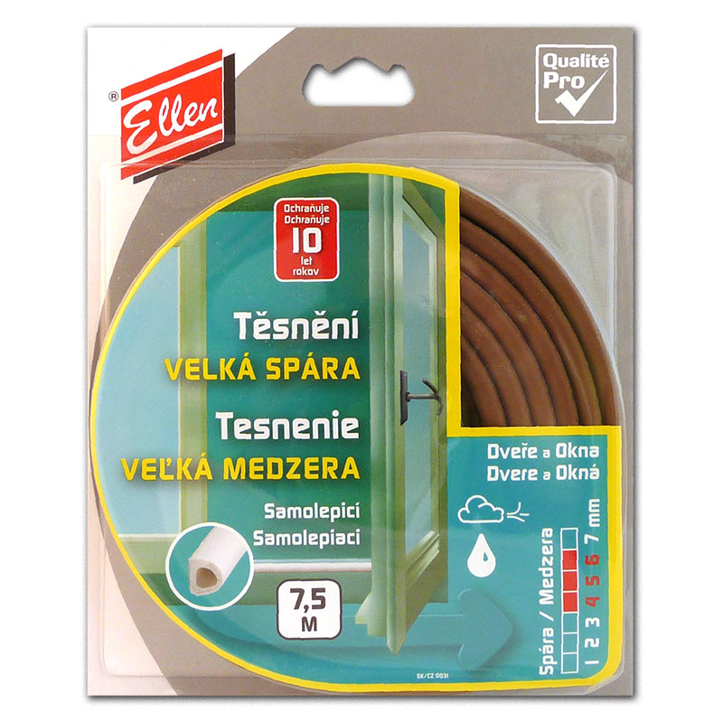 Těsnění Elen D (ELLENFLEX D) hnědá - blistr 7,5m