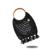 Macrame retro Net bag - black