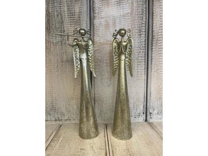 Kovový anděl zlatý -2 druhy