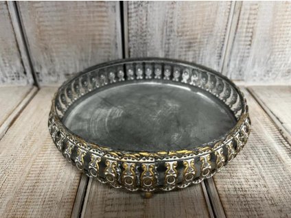 Tác kovový antik malý