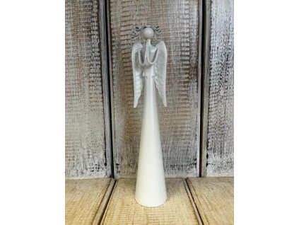 Kovový anděl bílý -3 druhy