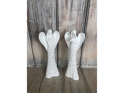 Bílý anděl střední - květované šaty - 2 druhy