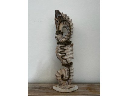 Mořský koník dřevěný natural-malý