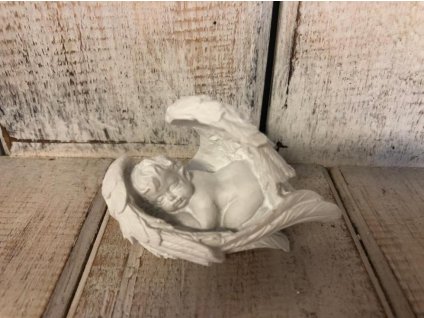 Andílek v křídlech ležící