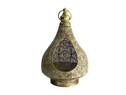 Svícen kovový se sklem uvnitř pr.25/v.38cm