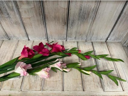 Umělá gladiola růžová světlá/tmavá