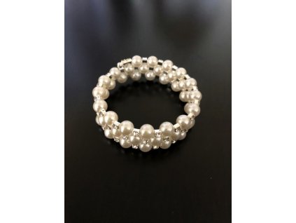 Kroužek na ubrousek nebo svíčku- perličky