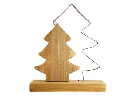 Stromek dvojitý dřevo/kov