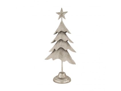 Stromek kovový stříbrný malý