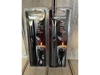 Zapalovač hliník/plast EASYFLAME BASIC- černá/šedá