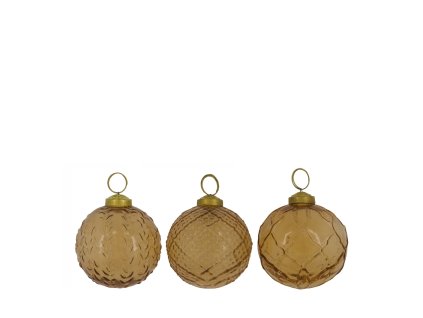 Ozdoby ze skla zlatá -sada 3 ks
