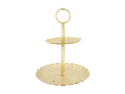 Etažér kovový zlatý