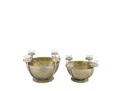 Svícen kov starozlatý velký