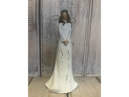 Anděl polyresin se svítícími křídly-sepnuté ruce