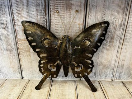 Kovový motýlek k zavěšení-velký