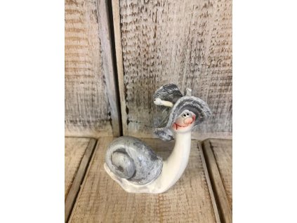 Šnek polyresin šedý