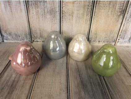 Keramický ptáček-pastelové barvy