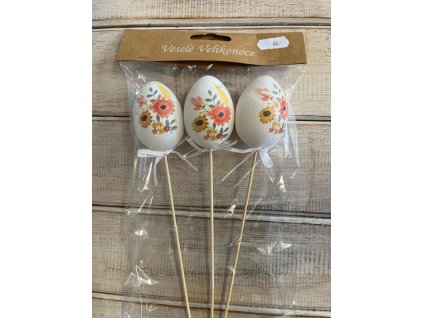 Vajíčka plastová zápich 3ks