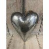 Srdce kovové stříbrné 3D