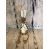 Dřevěný zajíc bílo/zlatý