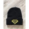 Čepice Diamond - černá/žlutý diamant