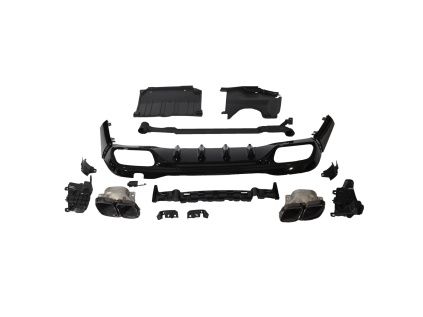 63 Look Rear Diffuser Mercedes C-Class W206 - GLOSS BLACK