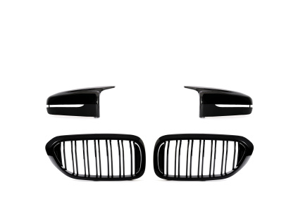 set bmw g30 g31 ledvinky kryty zrcátek černý lesk
