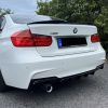 Rear Diffuser for BMW 3 Series F30/F31 – Gloss Black – Single Outlet