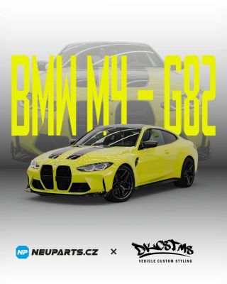 🚀 BMW M4 G82 v plné palbě! 🚀 Představujeme tuhle žluto-černou bestii, která prošla epickou transformací. - Přední ledviny...